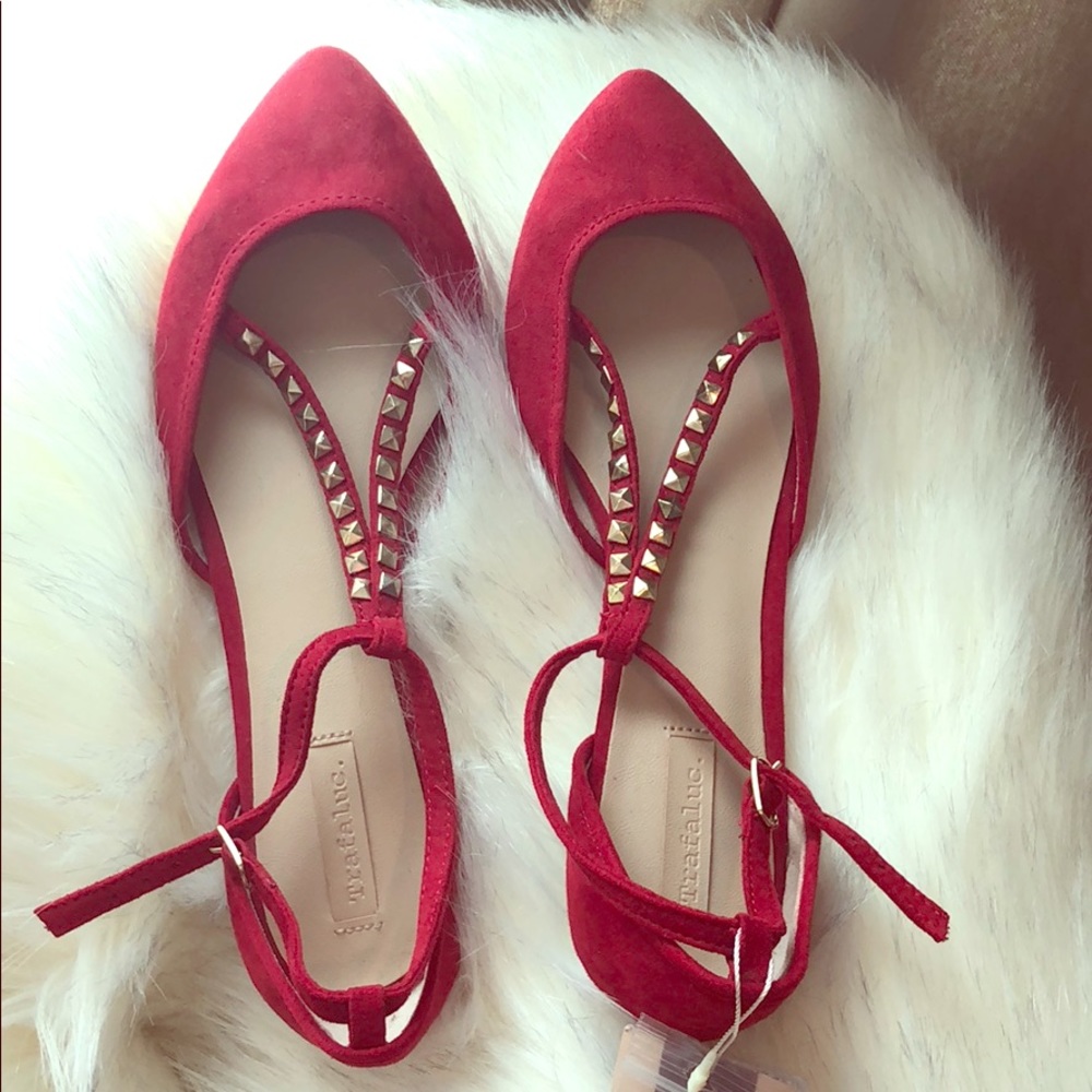 Zara Studded Suedes Flat Sandals